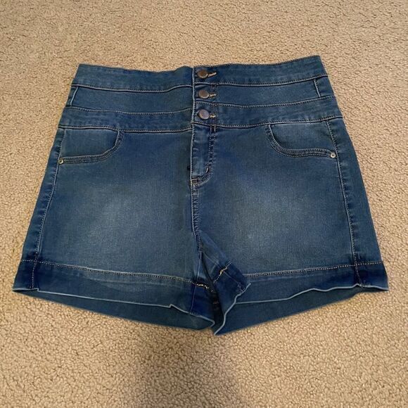 4/$25 3 Button‎ High Waisted Jean Shorts - Picture 1 of 2